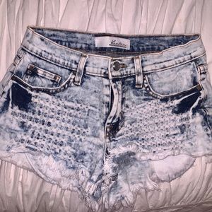 Light wash shorts